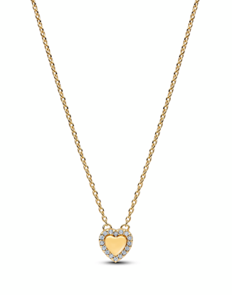 인그레이버블 하트 헤일로 콜리에 네크리스