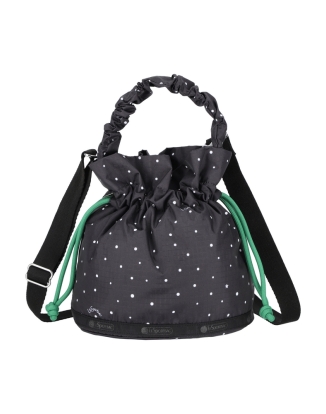 블리스 도트 / 그린 드로우 스트링 크로스백