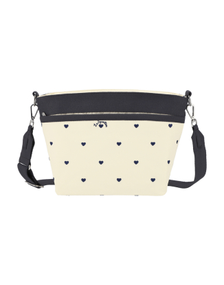 네이비 스위스 하트 스몰 버켓백