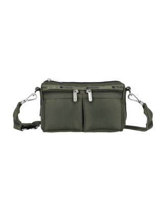 다크 올리브 E/W 더블 포켓 크로스백