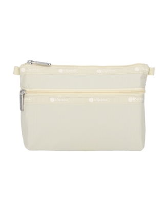 비스킷 베이지 코스메틱 클러치