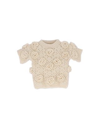 폴리나 크로셰 니트 플로럴 탑