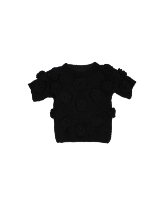 폴리나 크로셰 니트 플로럴 탑