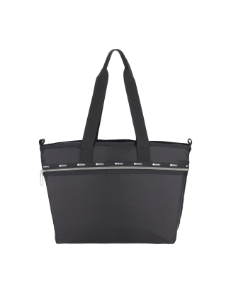 블랙 C 에센셜 집 토트백