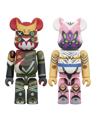 100% BE@RBRICK Evangelion New Unit-02α & Unit-08β Instant Combat Form 2PCS SET