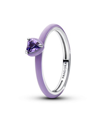 판도라 미 퍼플 차크라 하트 링