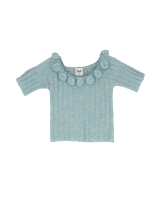 네우스 알파카 블렌드 니트 탑