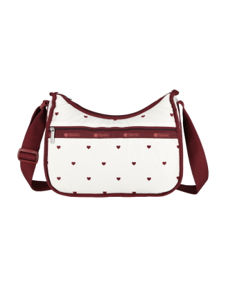 베리 하트 엠브로이더리 클래식 호보백