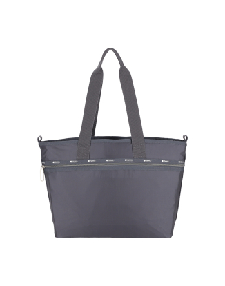 섀도우 그레이 C 에센셜 집 토트백