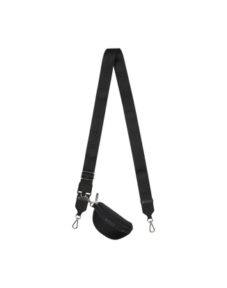 블랙 토널 로고 디태쳐블 숄더 스트랩