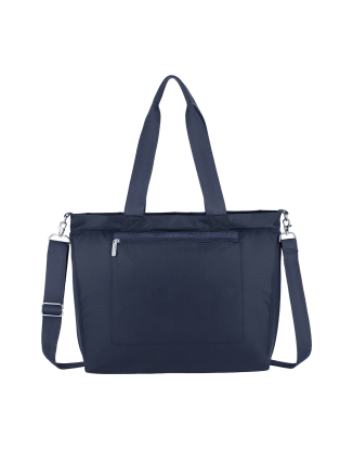 클래식 딥 씨 블루 캐리올 집 토트백