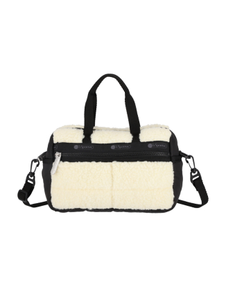 크림 비건 셰르파 퍼피 미니 더플백
