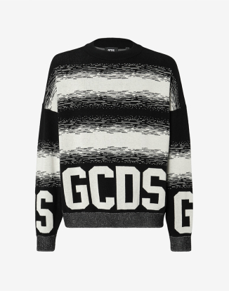 GCDS 로우 밴드 데그라데 스웨터