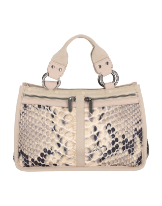 파이썬 밀라노 토트백