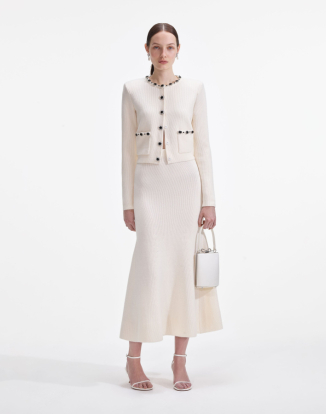 크림 엡벨레시드 가디건 