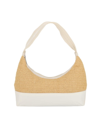 멜란지 라피아 숄더백