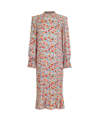 프릴 디테일 미디 드레스 브레이브 소울