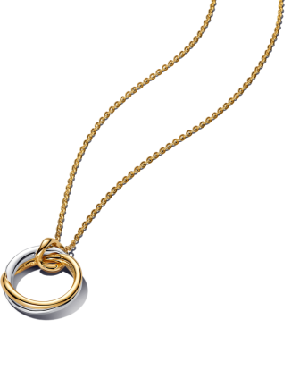 오가니컬리 쉐입드 투톤 펜던트 네크리스