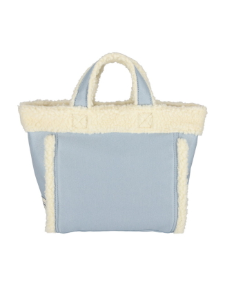 라이트 데님 워시/셰르파 스몰 투웨이 토트백
