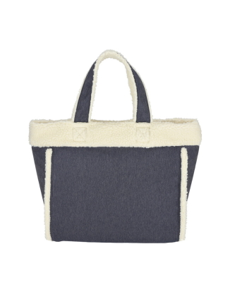 미디움 데님 워시/셰르파 투웨이 토트백
