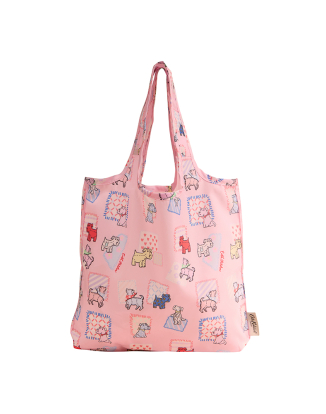 미니 폴더웨이 쇼퍼 - 도그 패치워크