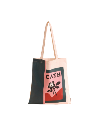 코튼 토트백 - 레트로 플로럴