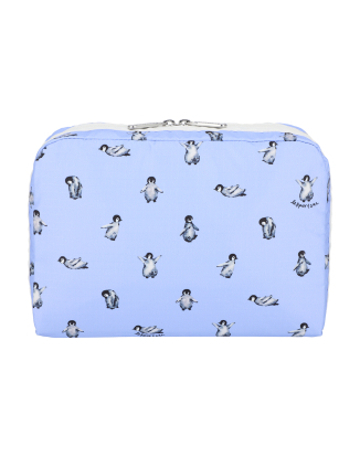 쁘띠 펭귄 화이트 엑스라지 렉탱귤러 코스메틱 파우치