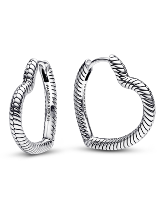 판도라 모멘츠 하트 참 후프 이어링