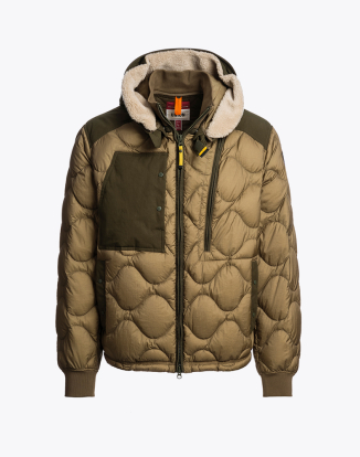 남성 숏 다운 후드 재킷 아쿠탄-EARTH/DEEP MOSS (25WMPMPUUD02PJB038)