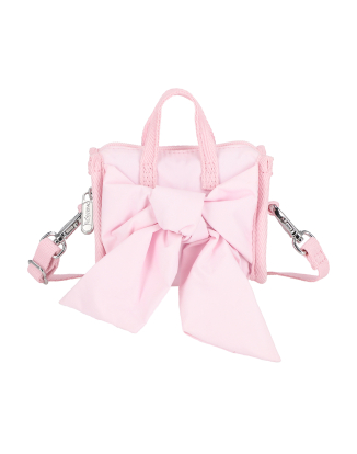 핑크 보우 마이크로 백