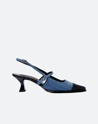 세실 데님 슬링백