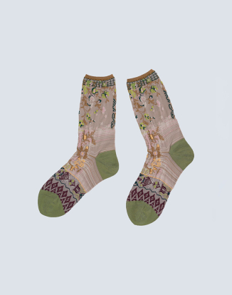 안티구아 플라워 삭스 - 베이지