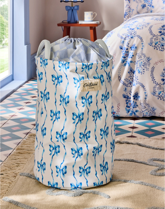 런드리 백 세탁 바구니 - 블루 보우