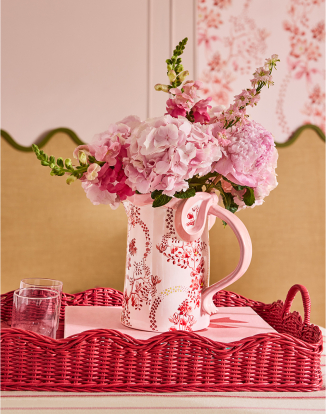 저그 베이스 화병 - 핑크 플로럴