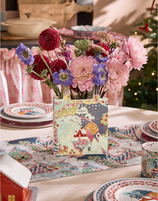 핸드백 베이스 화병 - 크리스마스 씬