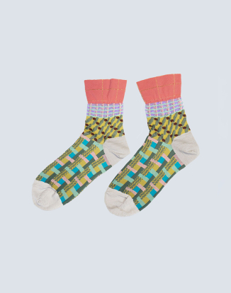 크로스 패치 삭스 - 핑크