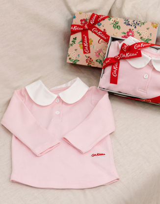 롱슬리브 베이비 라운드 카라티 인디핑크