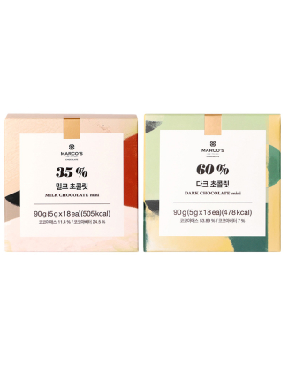 밀크초콜릿 미니 90g + 다크초콜릿 미니 90g 