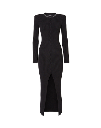 니트 롱 셔츠 드레스