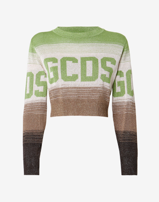 루렉스 데그라데 크롭 스웨터