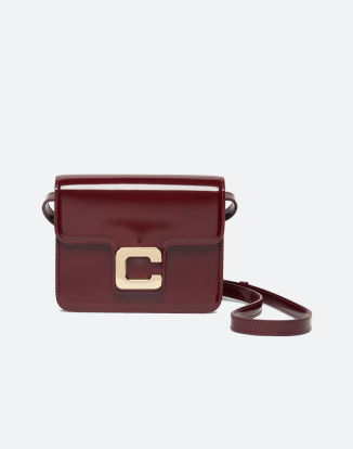 미니 소르본 버건디 숄더백