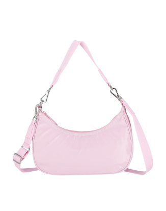 아이스핑크 샤인 스몰 컨버터블 호보백