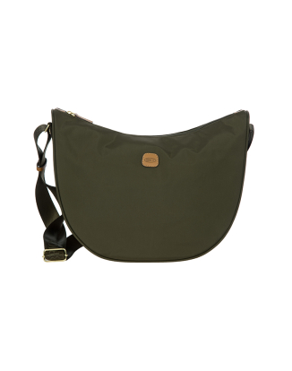 엑스백 하프문 미디움 숄더백 올리브