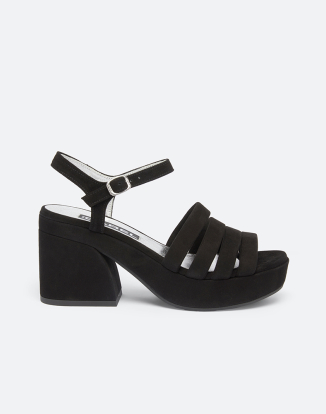 뱅야드 블랙 스웨이드 샌들