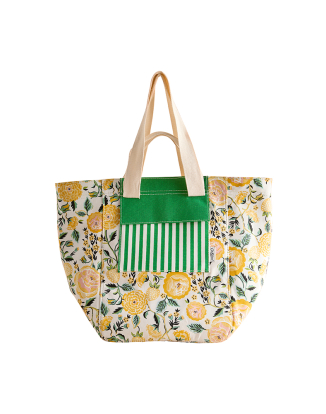 라지 토트백 - 옐로우 스트로베리 가든