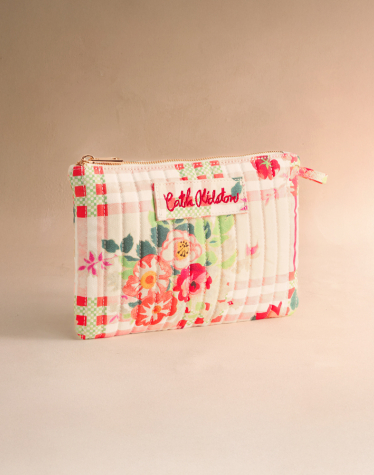 퀼티드 파우치 - 아카이브 플로럴 체크