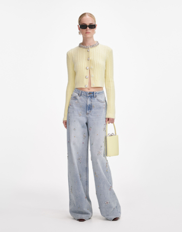 옐로우 알파카 가디건