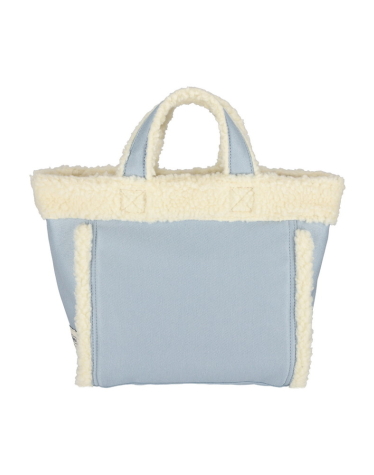 라이트 데님 워시/셰르파 스몰 투웨이 토트백