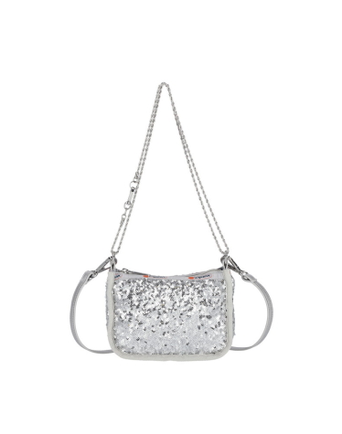 코스믹 실버 투웨이 체인 미니백