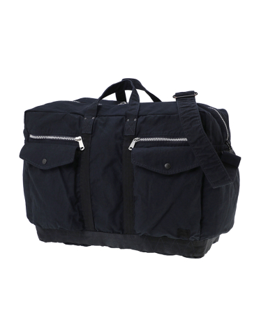 CRAG 2WAY BOSTON BAG(L)-NAVY/BLUE